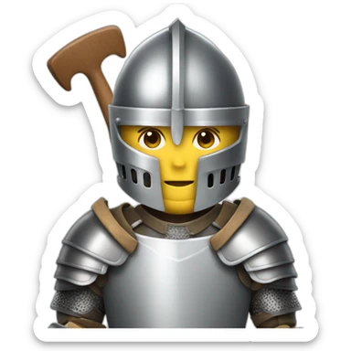 knight with spatula sticker