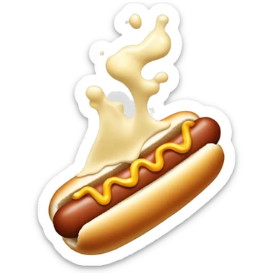 hot dog dripping milk sticker