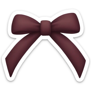 Maroon bow sticker