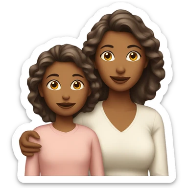 Mother with daughter  sticker