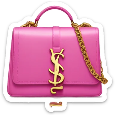 Pink YSL bag sticker