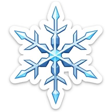 A thunderstorm snowflake that consists of lightning sticker