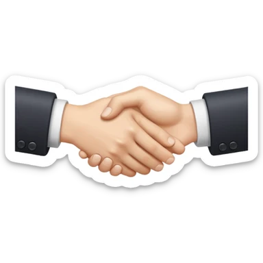 two white hands in a secret handshake sticker