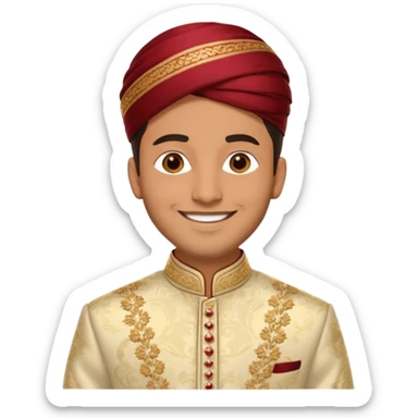 groom sherwani attire emoji only sticker