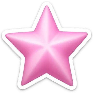 Baby pink Christmas tree star sticker
