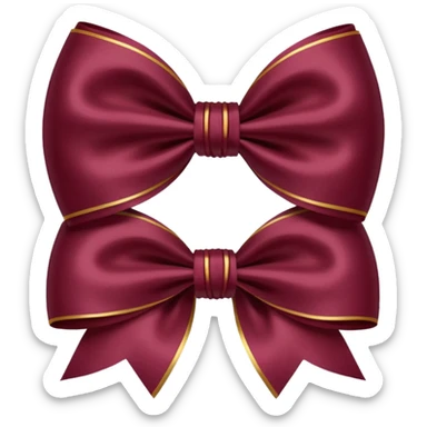 Double Bow Bordeaux  sticker