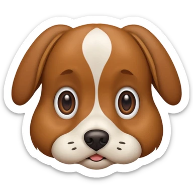 A dog with a surprise look on his face sticker