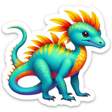 Tropical Exotic Fakémon-fantasy-creature, full body sticker