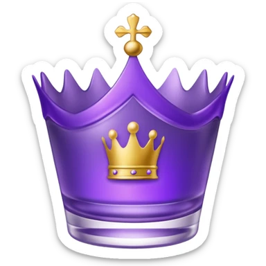 crown royal crown glass with black background sticker