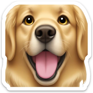 Blonde Golden retriever face  sticker