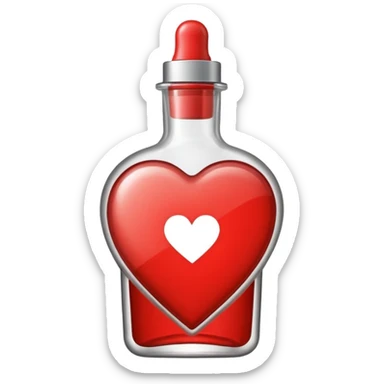 Heart shaped foundation bottle  sticker