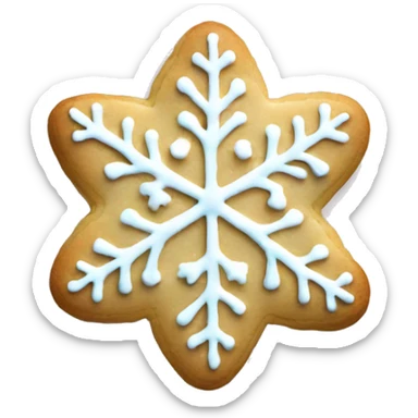 Sugar cookie with snowflake sticker
