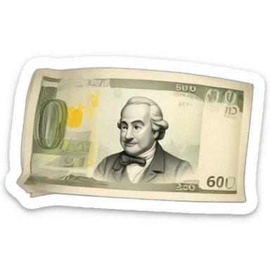 liasse de billets (euro) qui s'envolent sticker