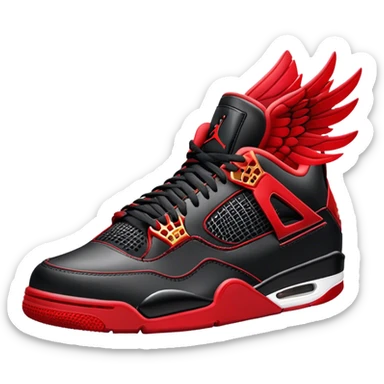Black and red Jordan 4’s sticker