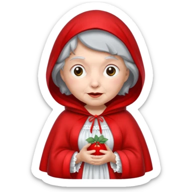 the Big Bad Wolf disguised as Little Red Riding Hood's grandmother sticker