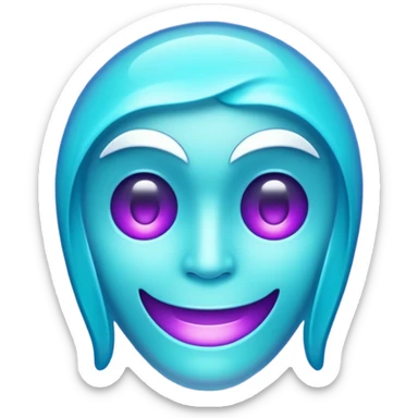 glitter cian and purple phantom sticker