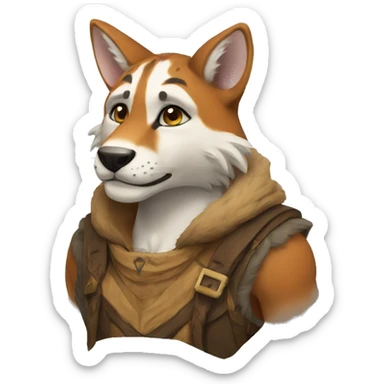 Anthro fursona  sticker