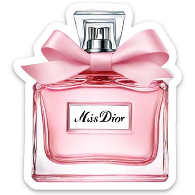 Light pink Miss Dior perfume with bow sticker