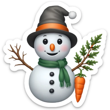 cool snowman sticker