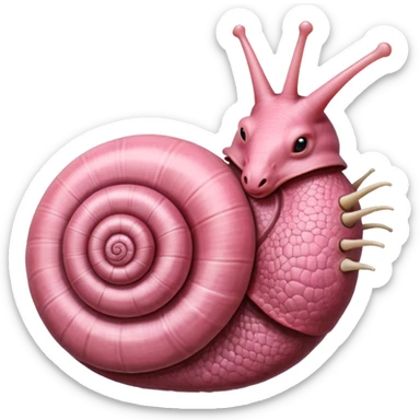 snail with "anatomical heart" as shell sticker