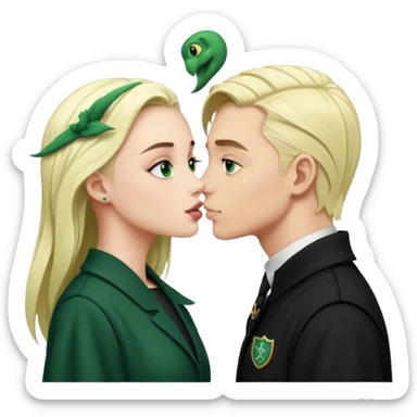 Slytherin girl kissing Draco Malfoy sticker