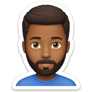 bearded black teenage sticker