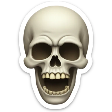 Skull shock sticker