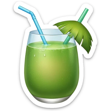 Green Coconut water sticker