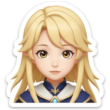 Cute Lumine from Genshin Impact in Photorealistic Hoyoverse Anime Style  sticker