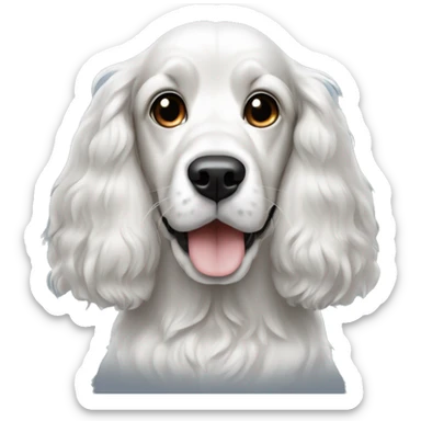 Black and white cocker spanial sticker
