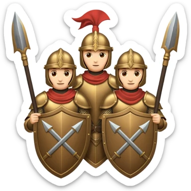 2D Emoji/Icon in the style of the normal chat icons - An emoji of an: Phalanx sticker