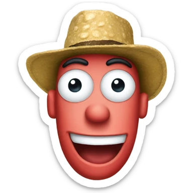 Patrick from SpongeBob wearing a maga hat sticker