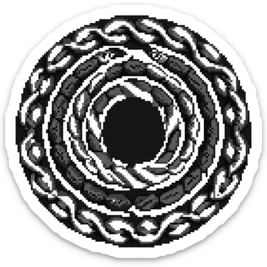 circle of snakes, multiple snakes arranged in a circular pattern sticker
