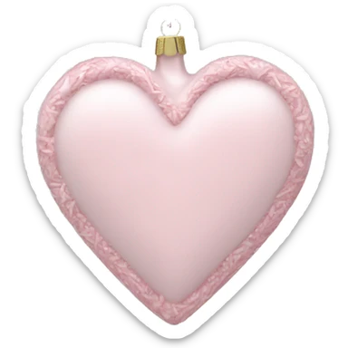 pale pink heart ornament sticker
