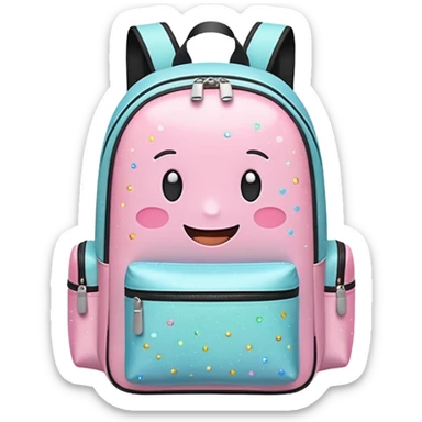 Pack & Go
A cheerful emoji-style travel backpack with small sparkles around it, symbolizing excitement for a new journey. Simple flat style, pastel tones, white background. sticker