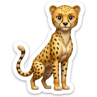 High resolution of a full body cheetah sticker