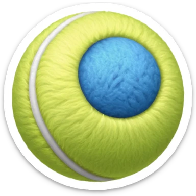 full blue tennis ball sticker