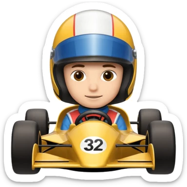Formula racer sticker