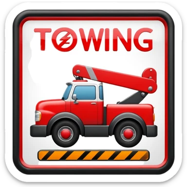towing zone sticker