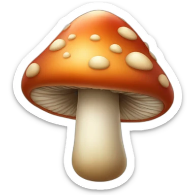 mushroom with eyes smile sticker