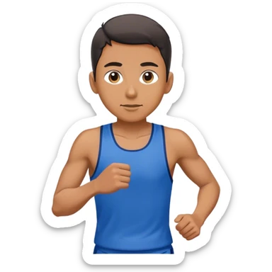 Runner with blue clothes  sticker