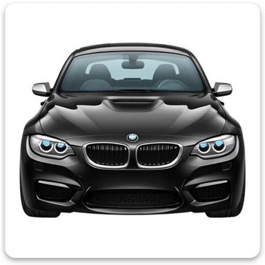 Make me a BMW car black  sticker