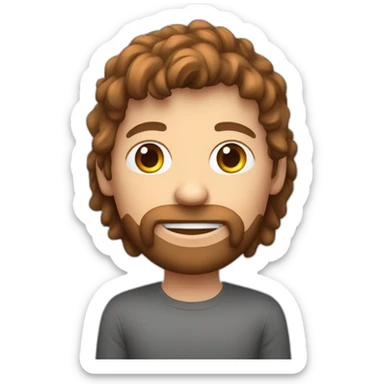 Een vreemde man met bruin haar die lang is met een zonebril sticker