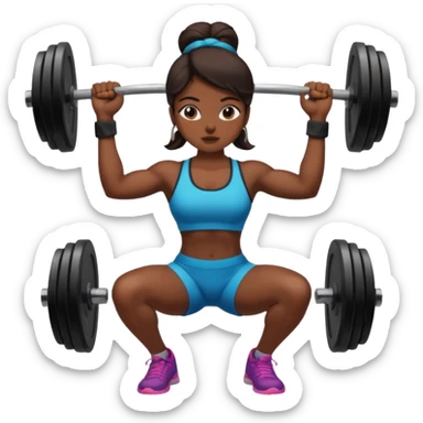Mexican Girl lifting weights sticker