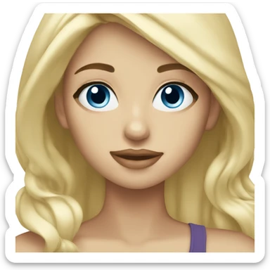 Beautiful blue eyed blonde sticker