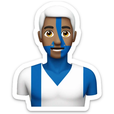 man in israeli flag sticker