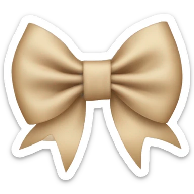 Beige bow sticker