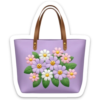 light purple tote bag sticker