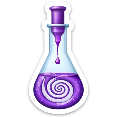 glitter purple remedy sticker