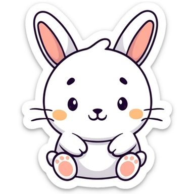 cute bunny rabbit saying buenas noches sticker